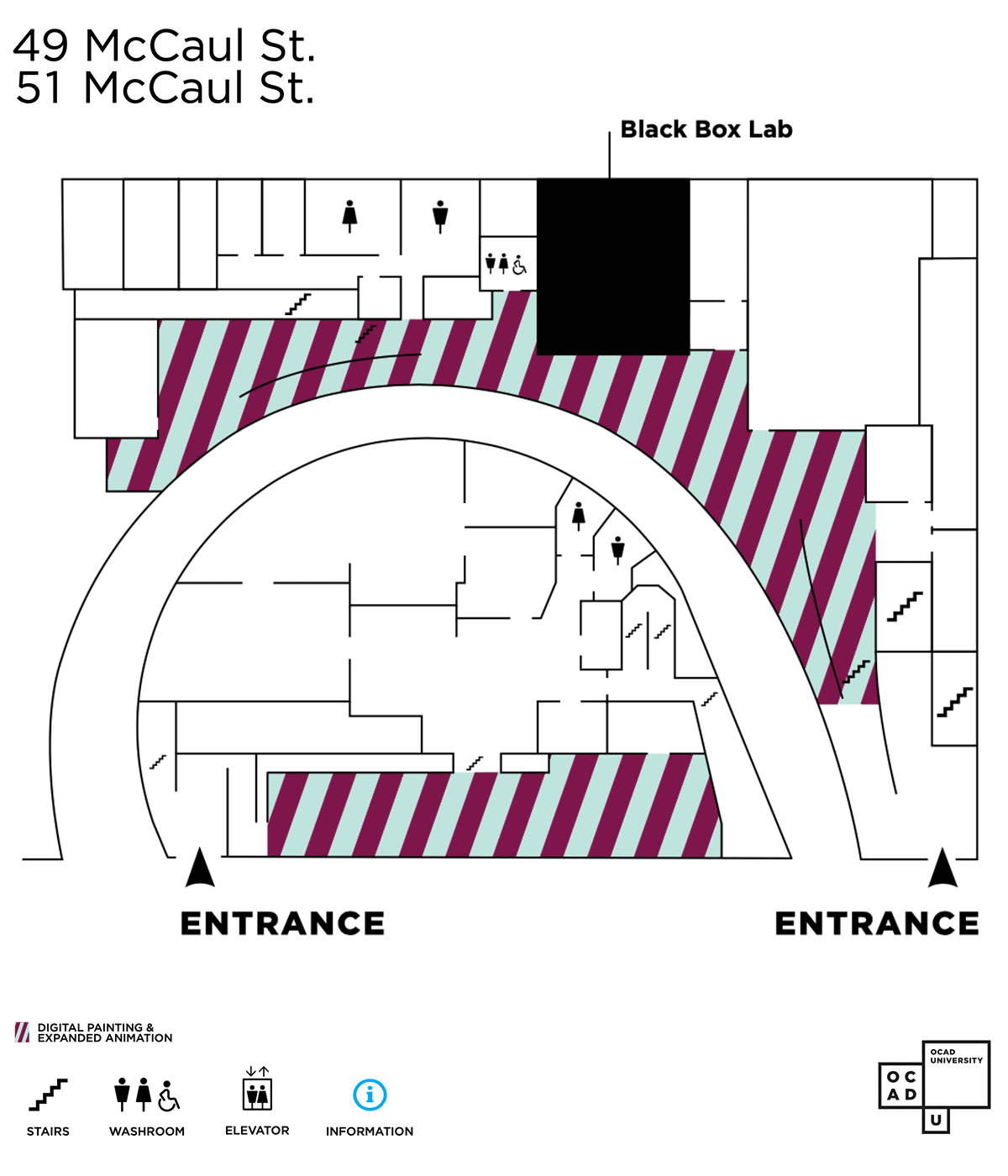 Map of 49 and 51 McCaul street.