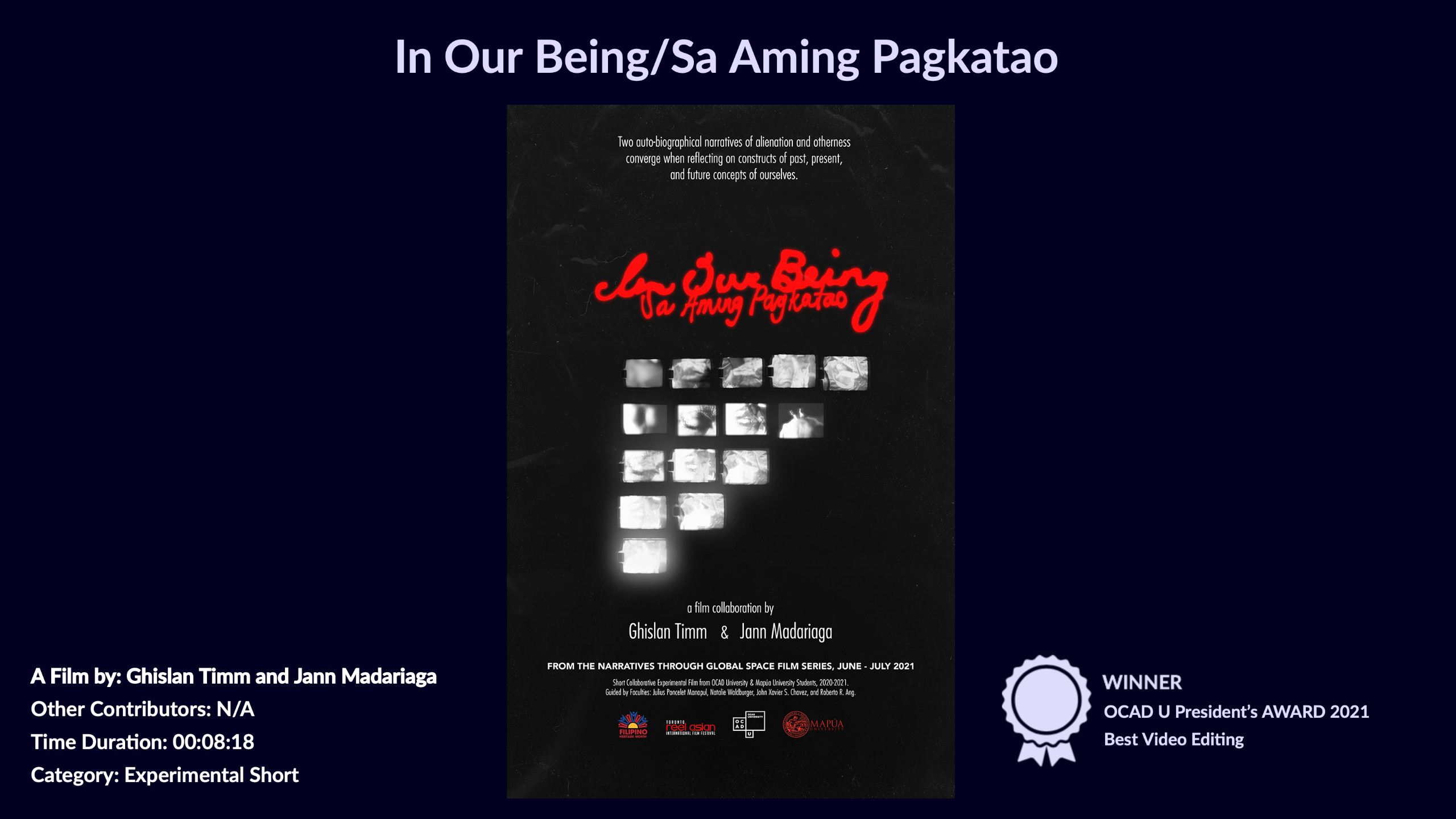 In OUr Being/Sa Aming Pajkatao movie poster