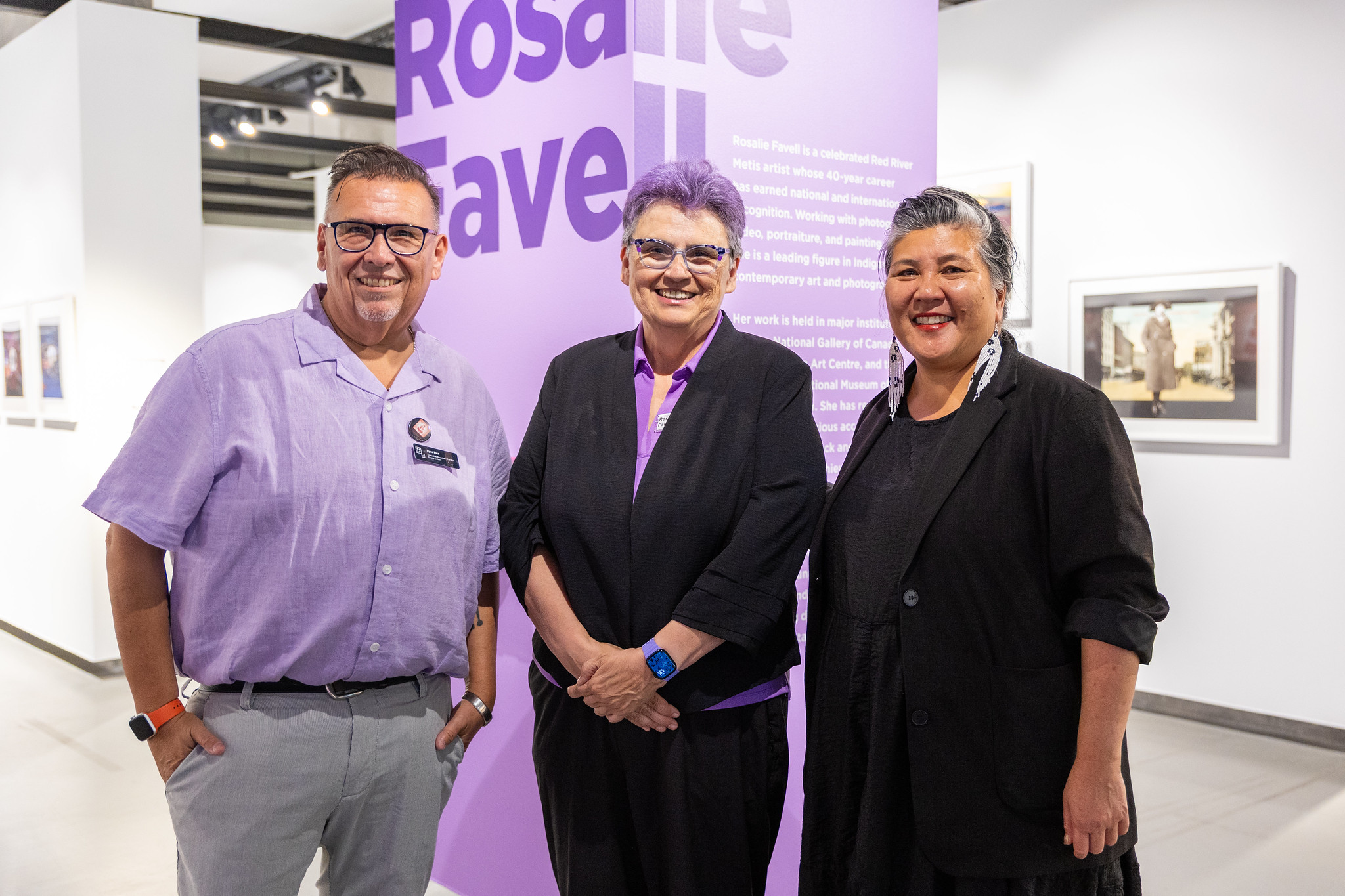 Rice Rice, Rosalie Favell and Ana Serrano standing in Belonging exhibition