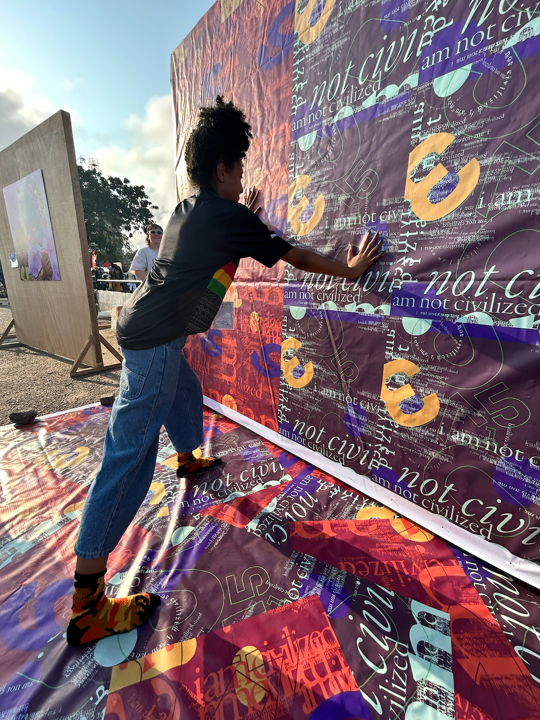 Chauncey Alexis installation at Chale Wote Arts Festival in Ghana.