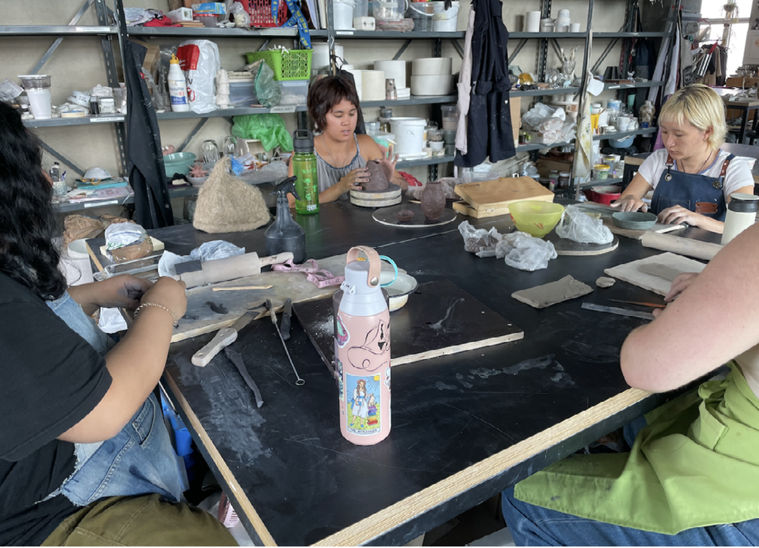 Figure 4. Independent work in the Ceramics Studio. Photograph by Nithikul Nimkulrat.