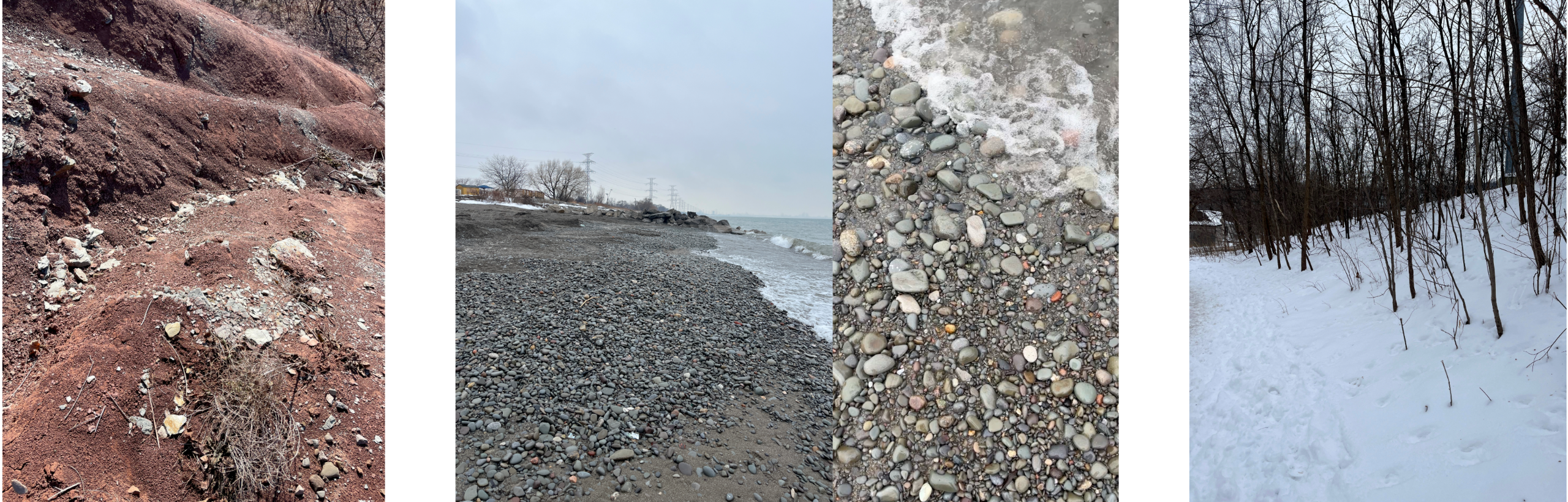 (From Left to right) Red Hill Valley, Hamilton Beachfront along Lake Ontario, The Bruce Trail - Hamilton Division (左から)レッドヒル・バレー、オンタリオ湖沿いのハミルトン・ビーチフロント、ブルース・トレイル-ハミルトン部門