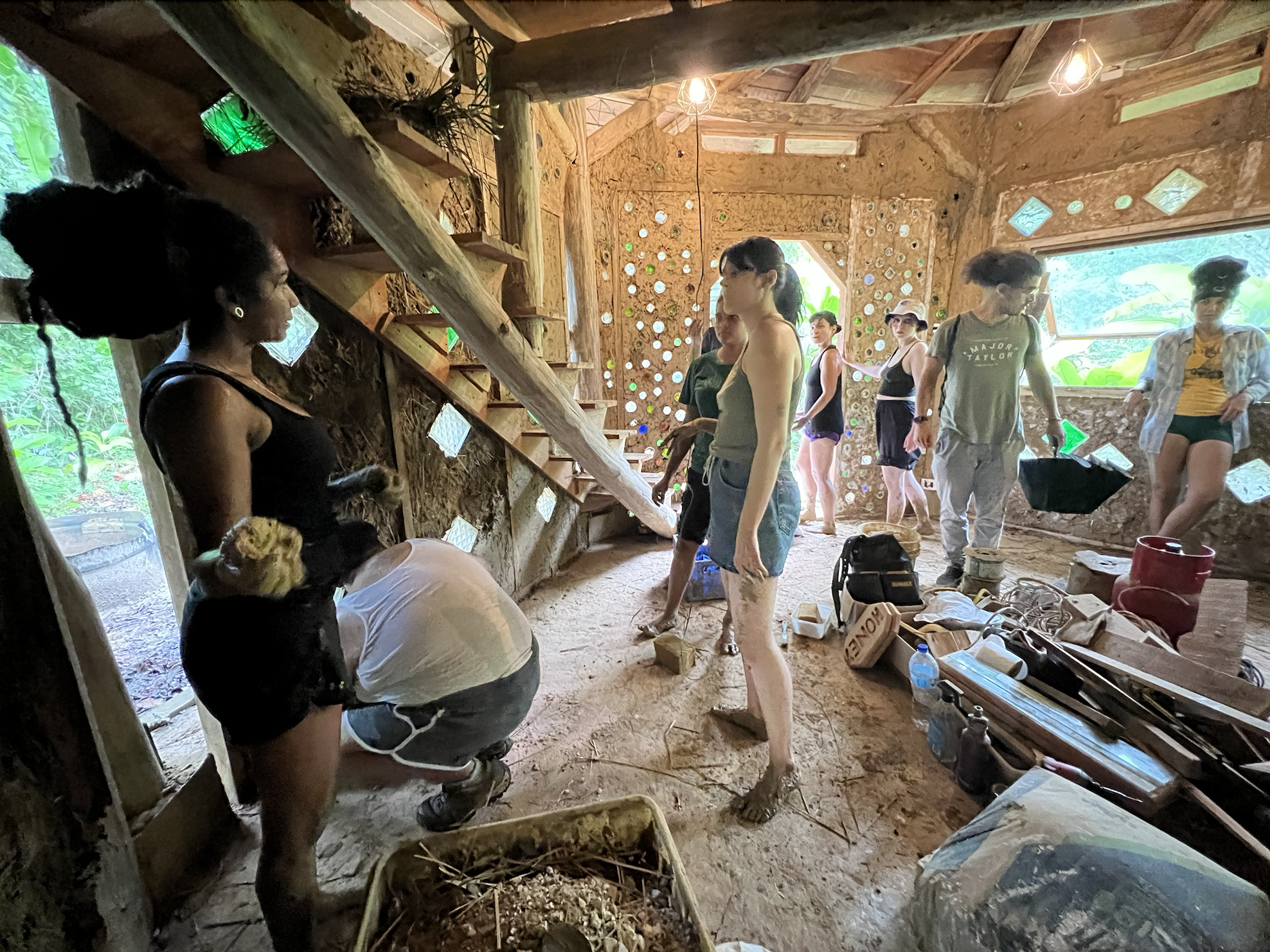 Students in treehouse