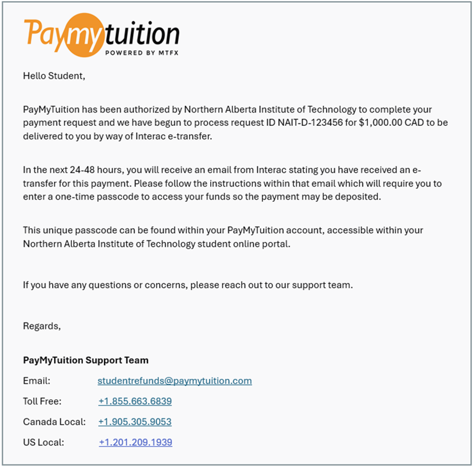 Refund Email