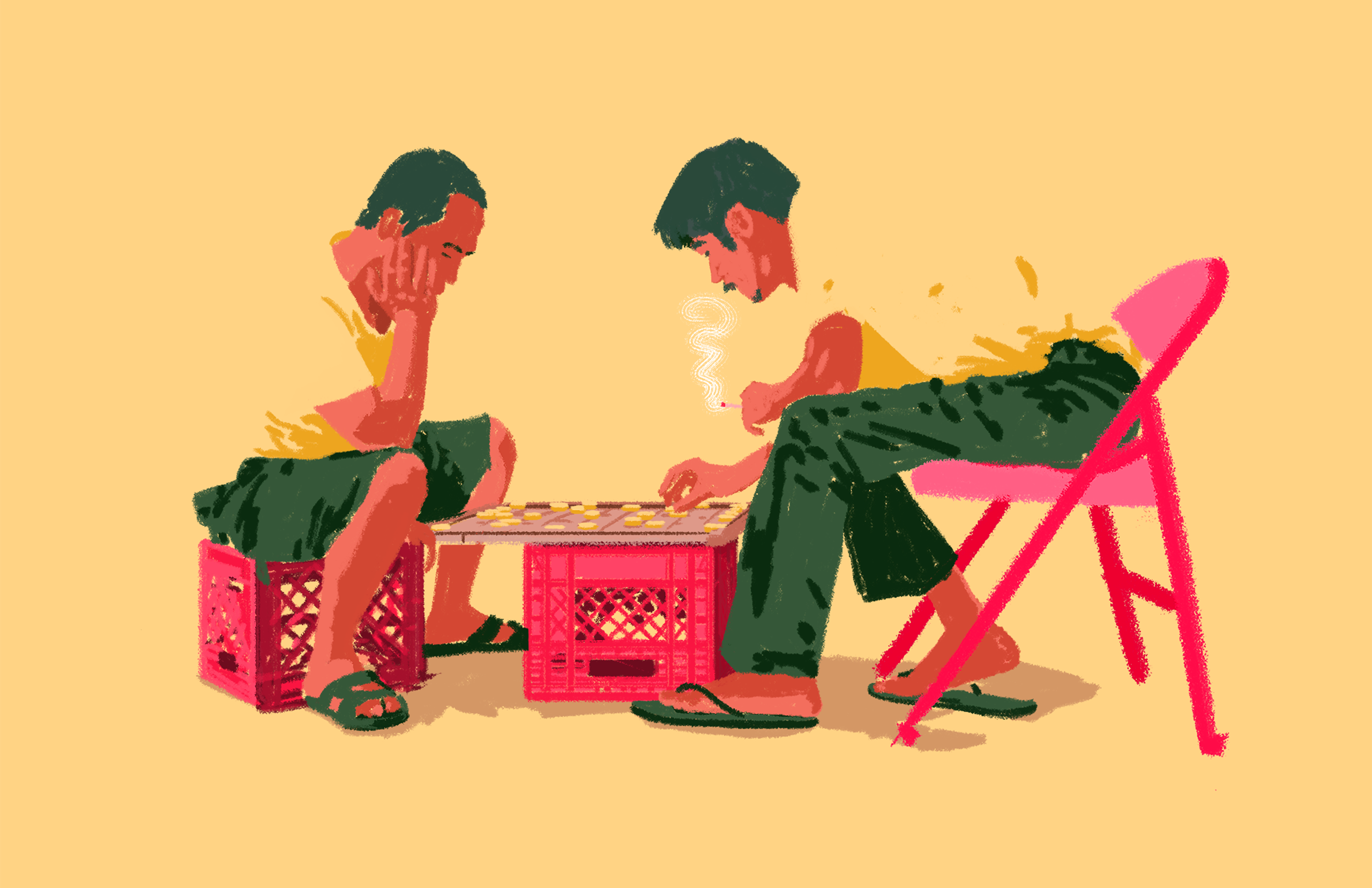 Connie Lê, "The Overthinker", Digital Illustration, 11 in x 17 in, 2020