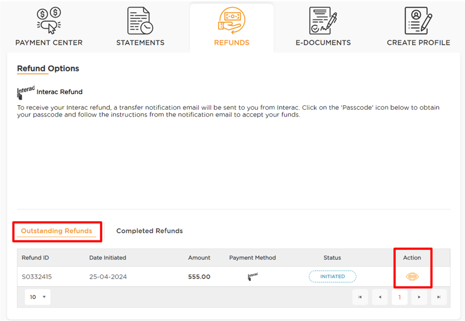 Refund Step 3