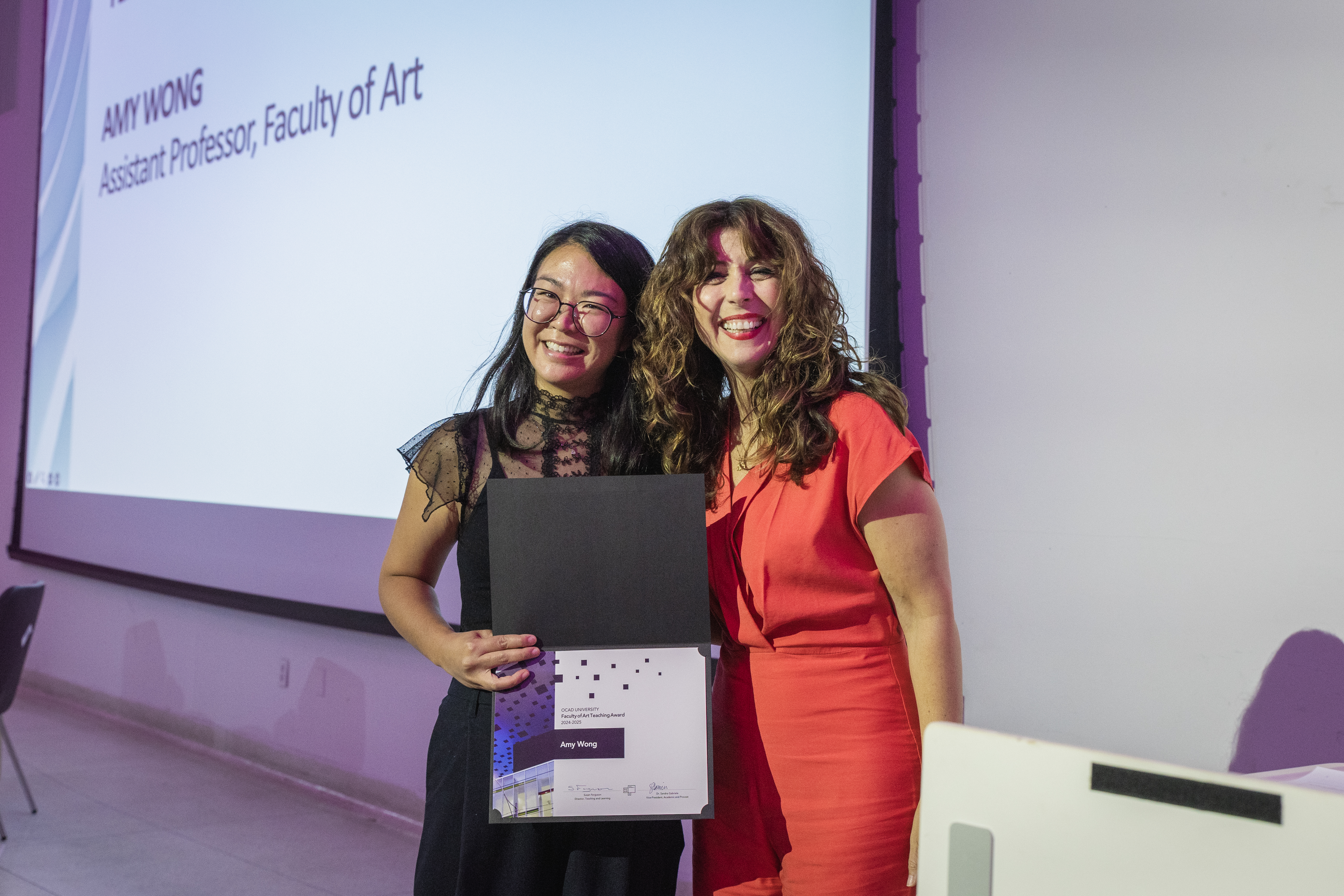 Left too right: Amy Wong and Dr. Gabriele. 