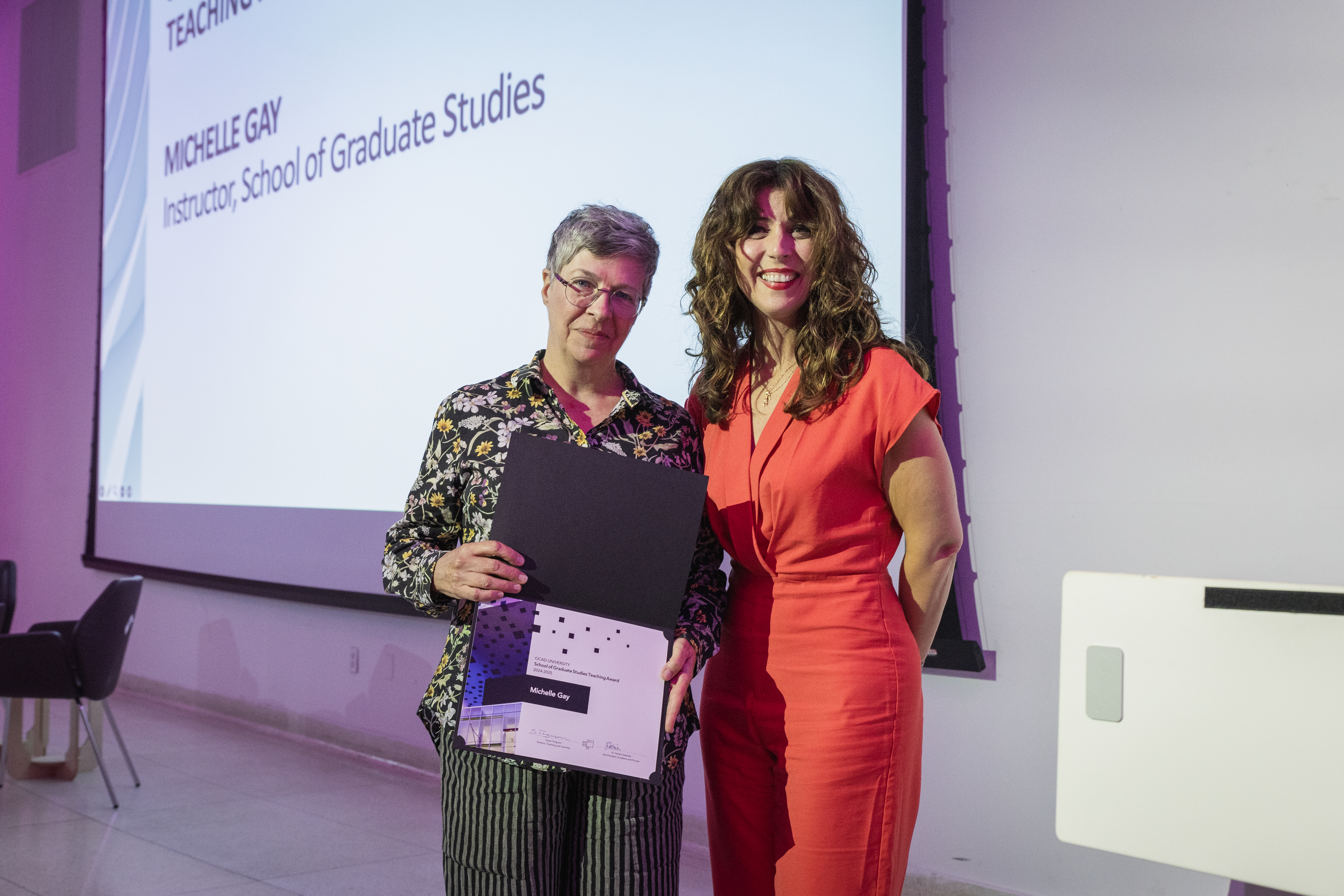 Left to right: Michelle Gay and Dr. Gabriele.