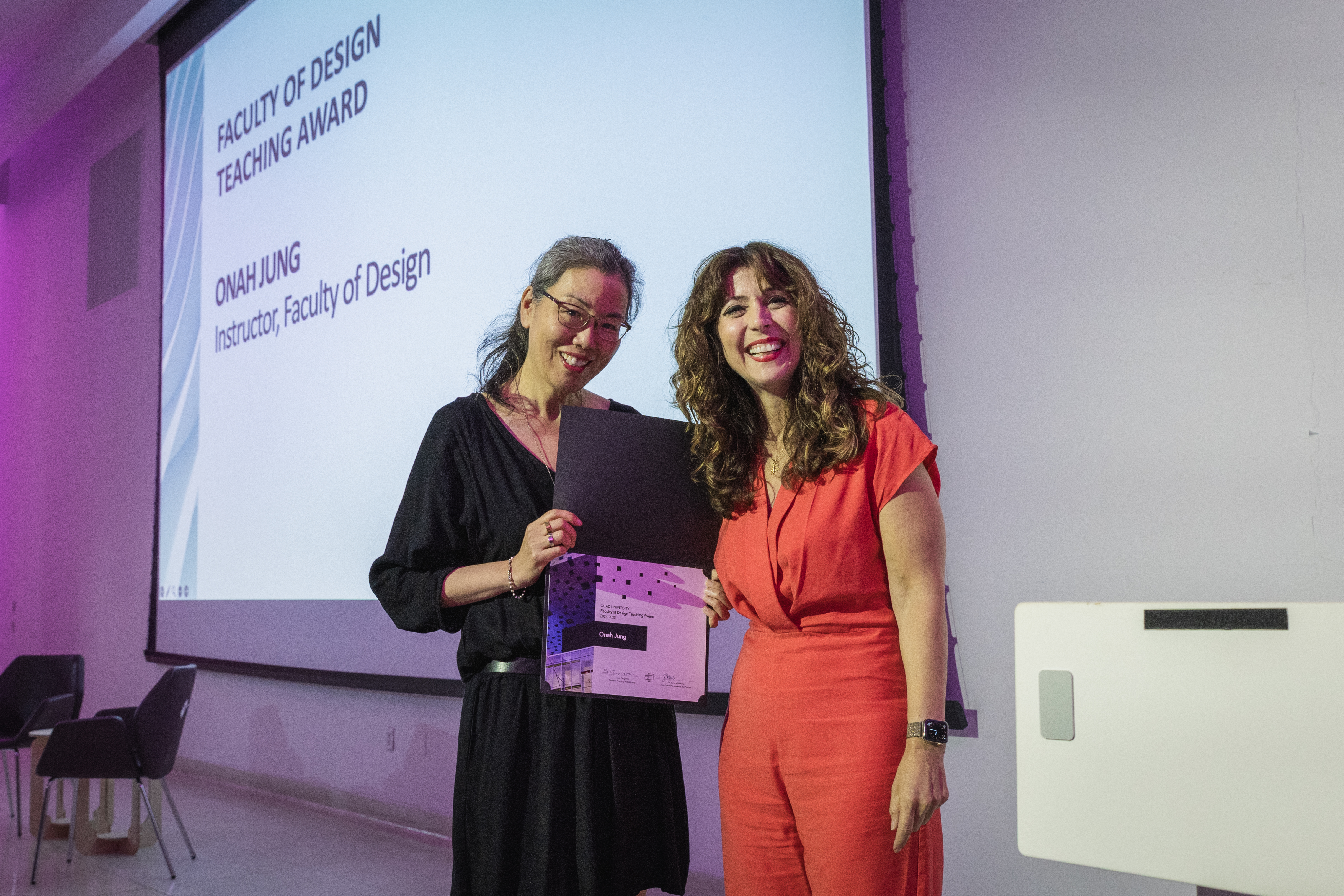 Left to right: Onah Jung and Dr. Gabriele.