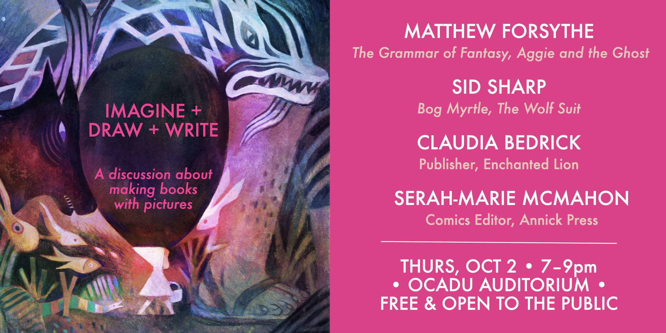 Kids book publication event poster with project info
