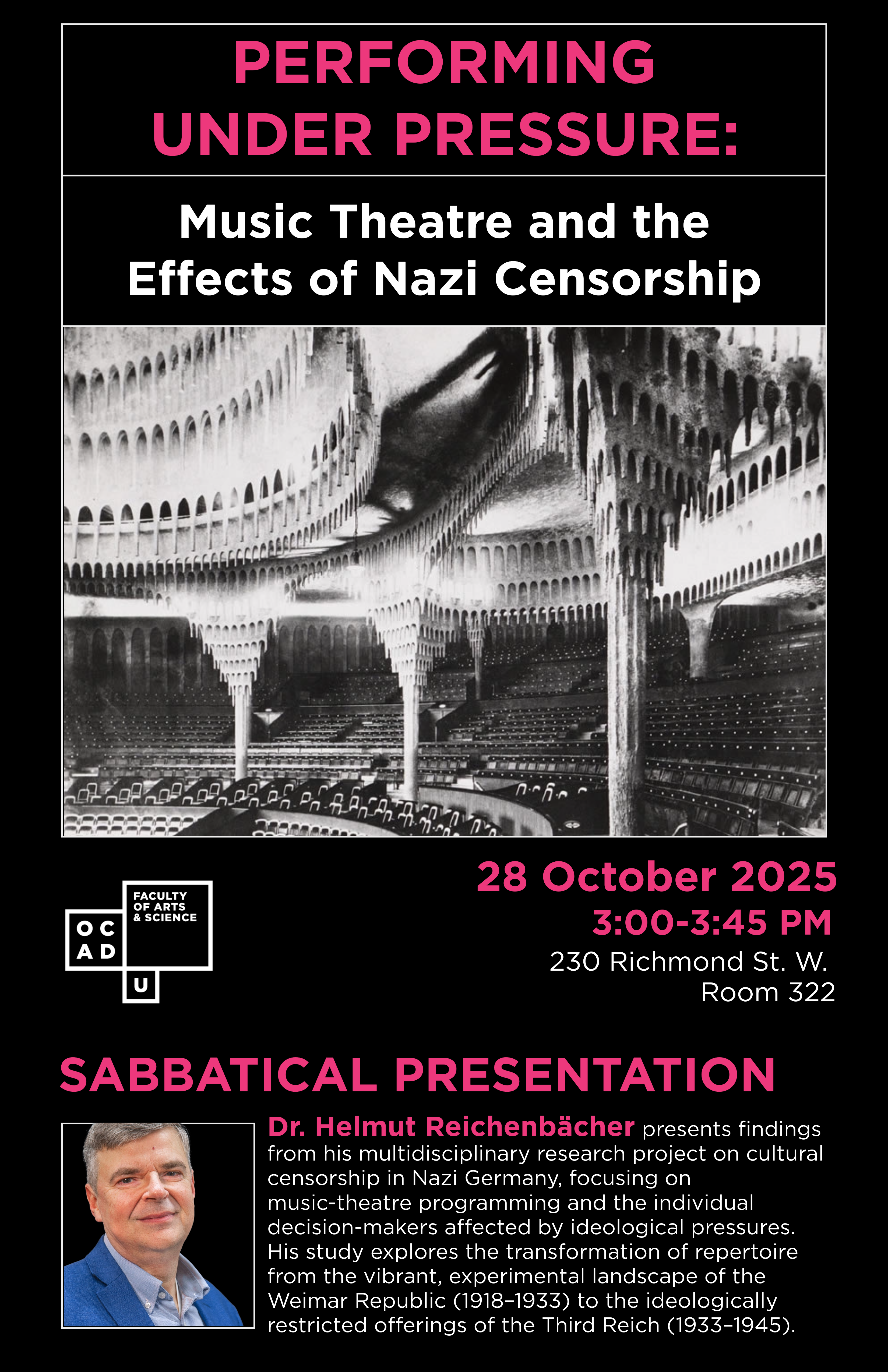 Sabbatical Presentation with Dr. Helmut Reichenbächer
