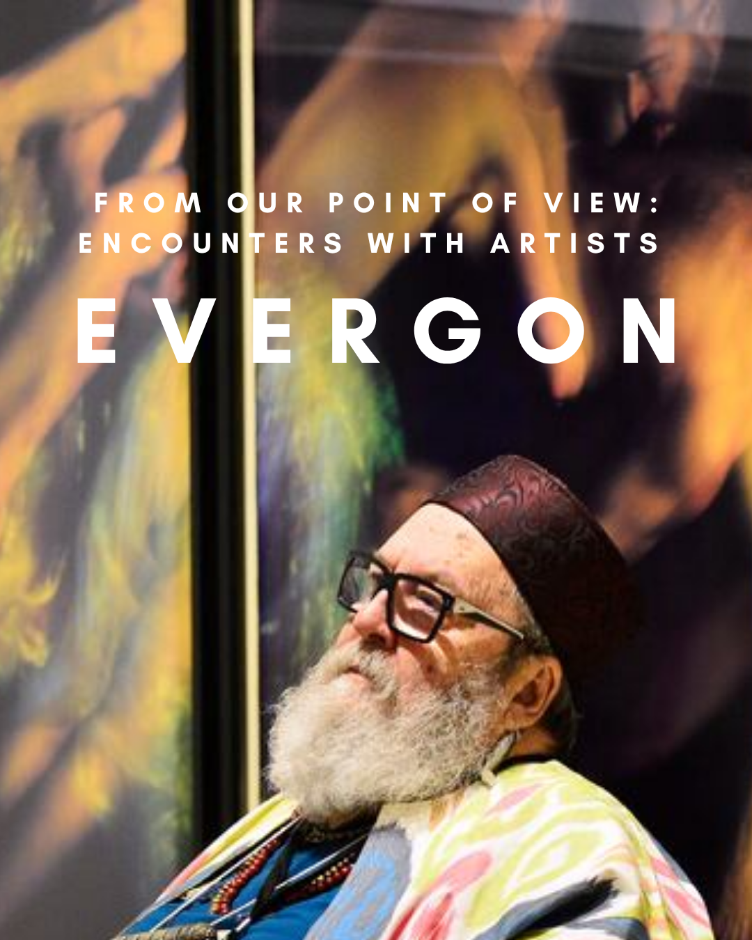 Poster with artist photo and title