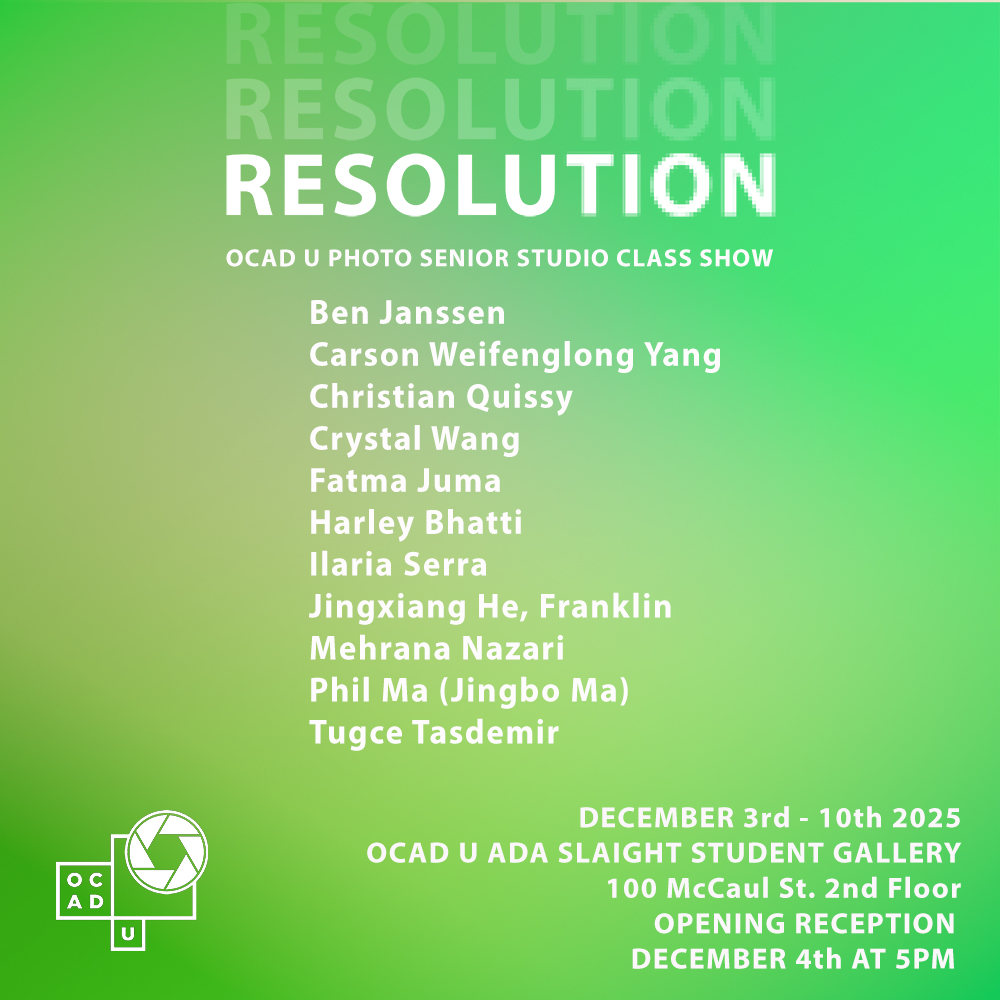 Green poster for Photography show