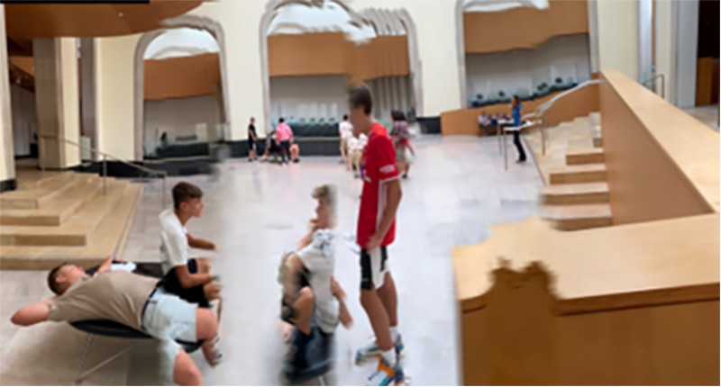 blurred people in AGO