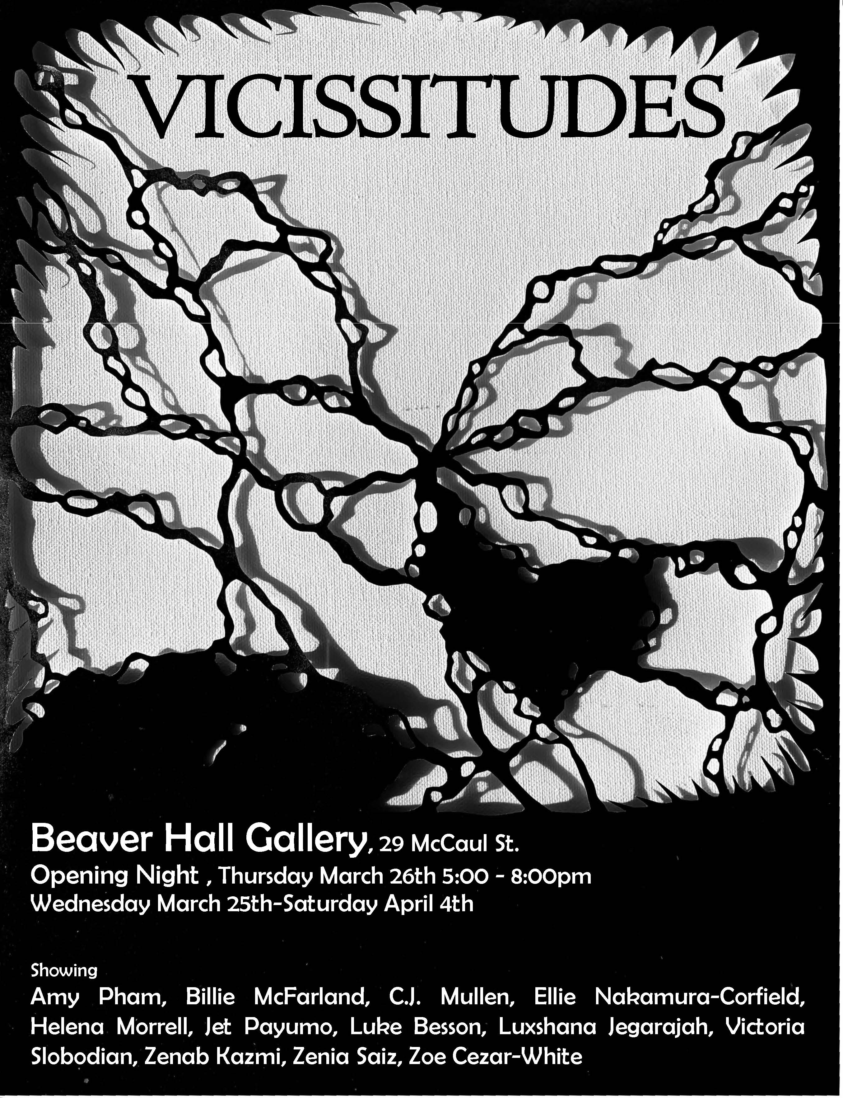 Grey scale poster of SCIN student show