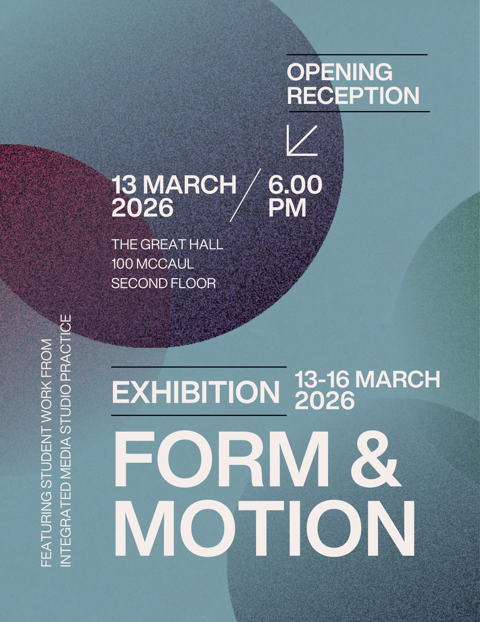 INTM 3rd year student exhibition poster