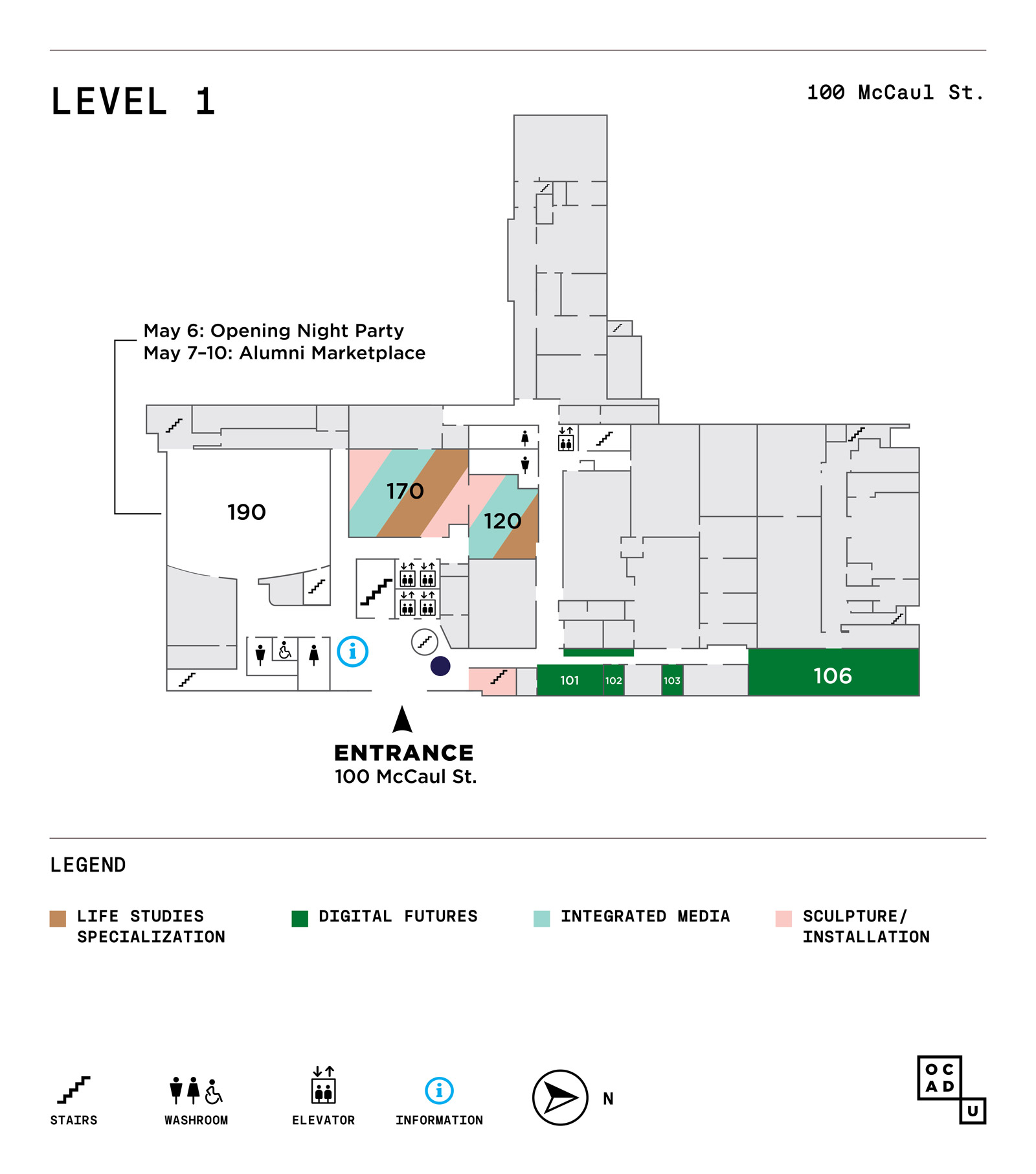 GradEx 111 Map - 100 McCaul Level 1