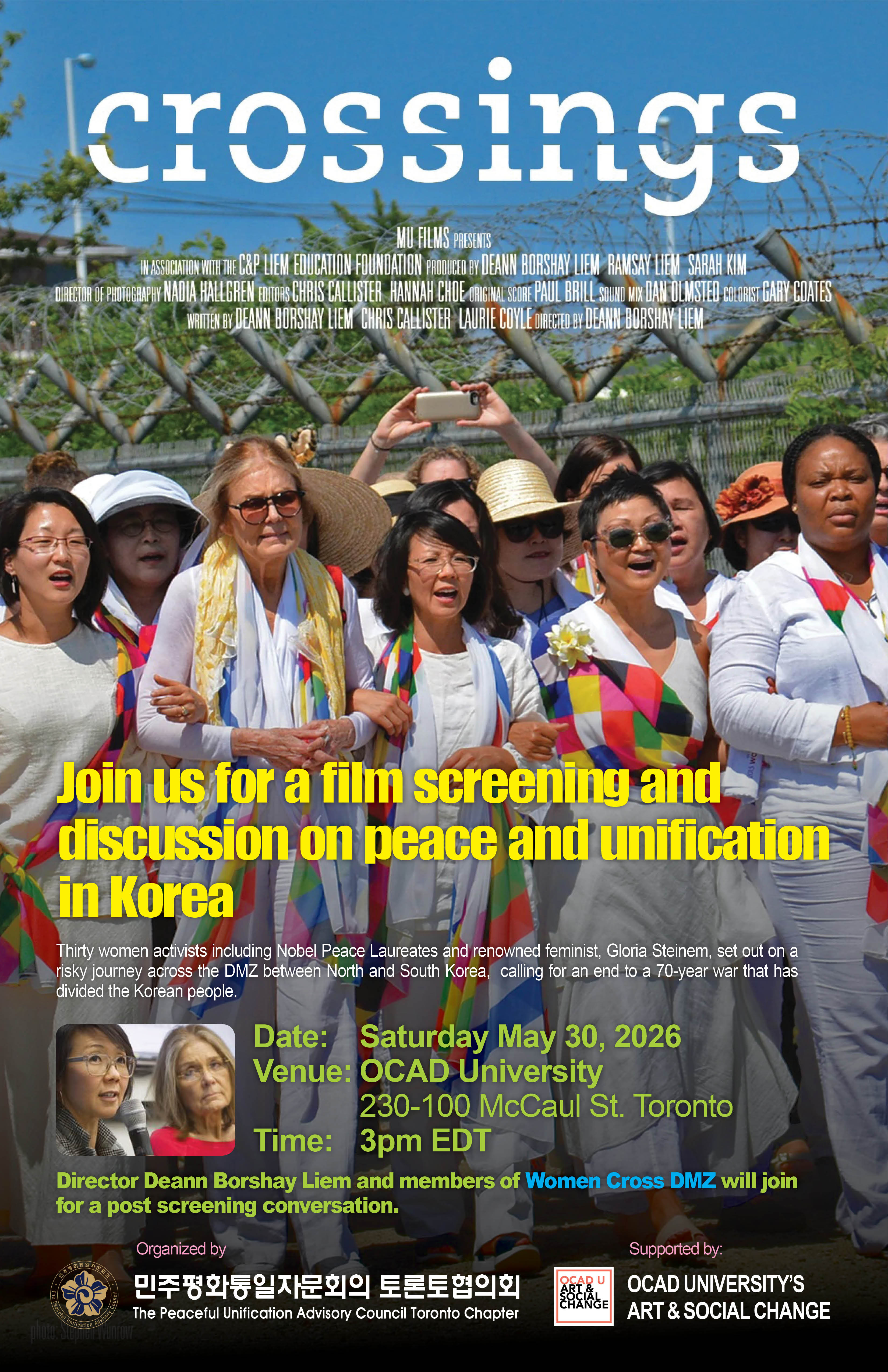 Film poster with a group of women in white cloth matching