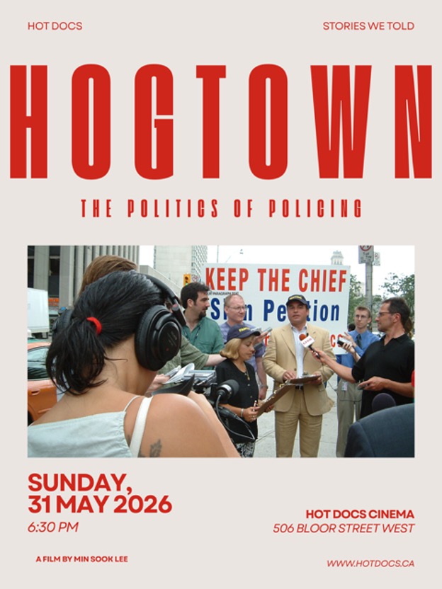 Film poster: Hogtown with screening info and film still