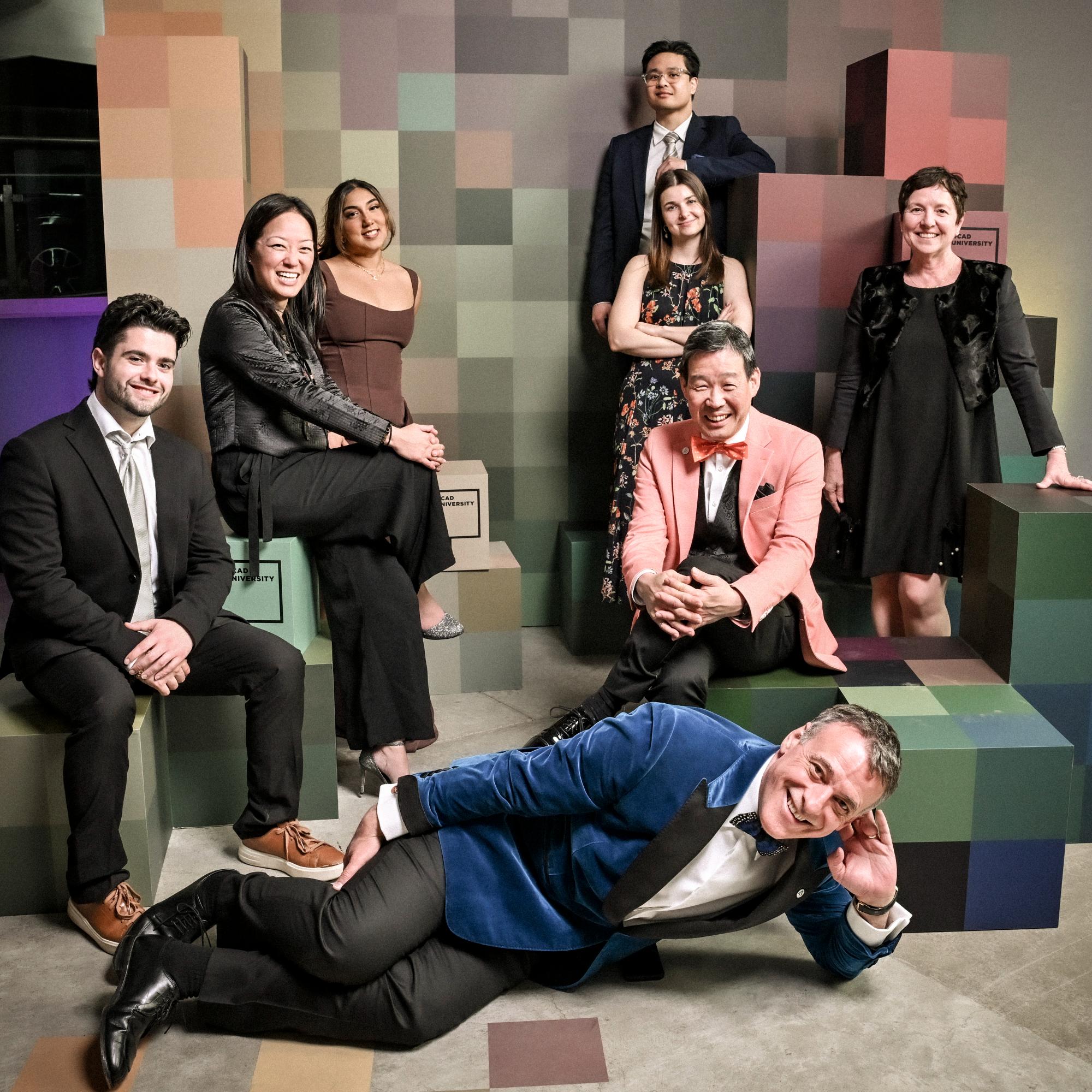 Group of people posing for a photo at the Gala