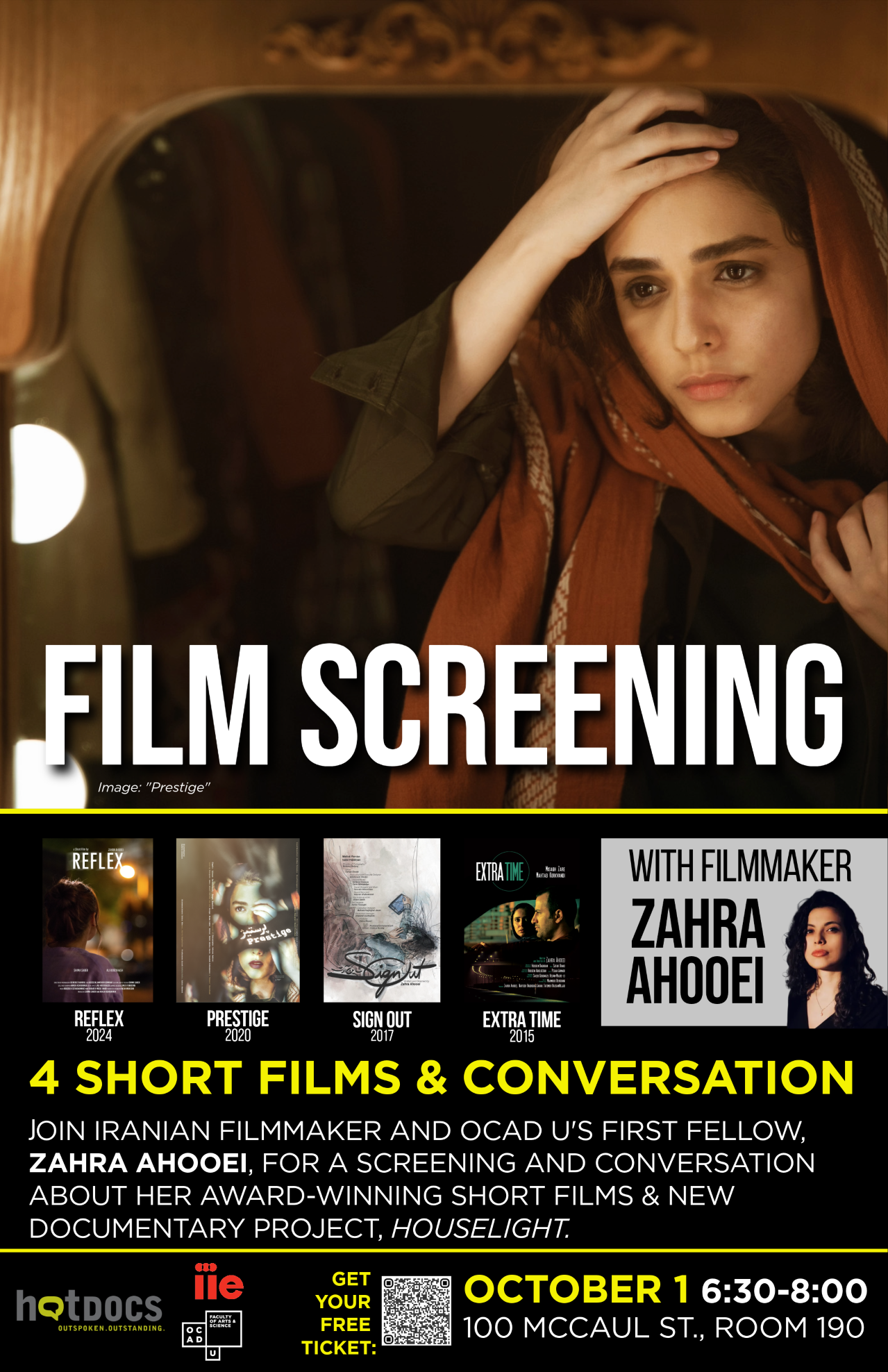 Zahra Ahooei Film Screening, October 1 2026