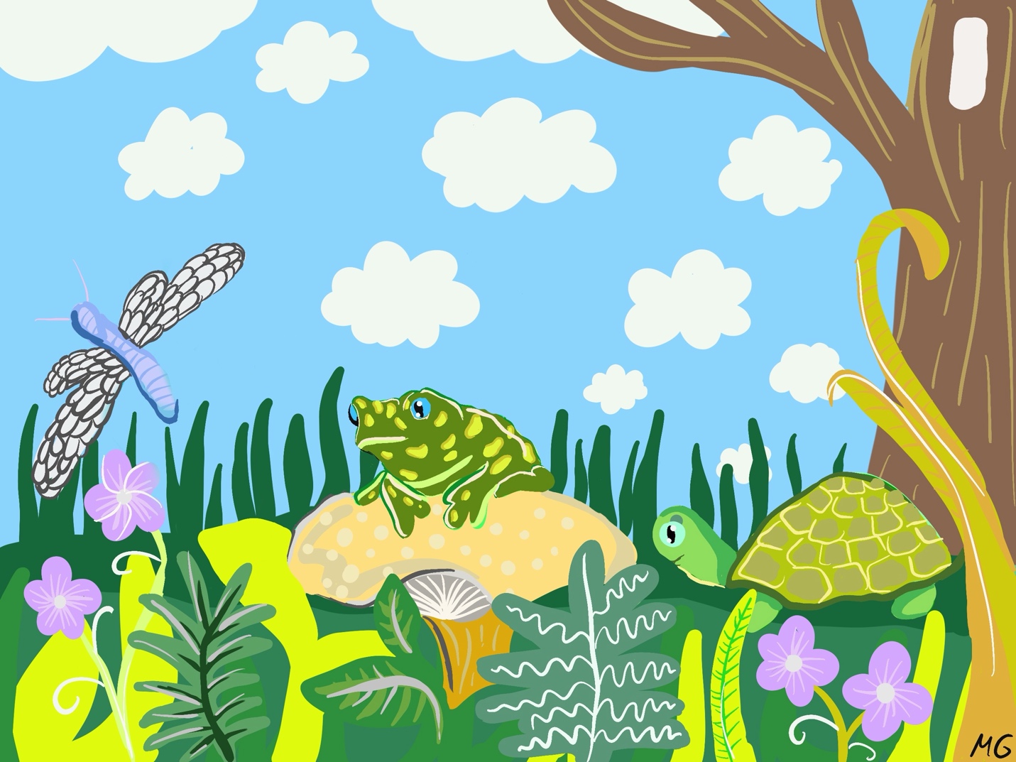 Kerncliff Park, 2023, digital painting © Megan Ganter-Romaniuk, courtesy of the artist