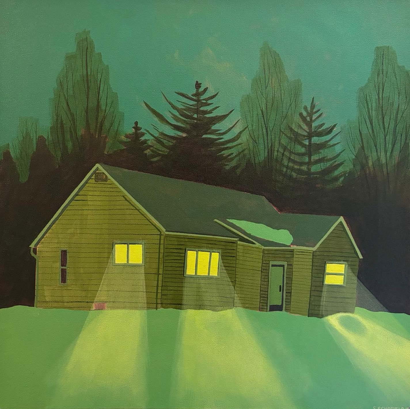 Newcomers, 2025, acrylic on canvas, 20x20 inches © Steph Schofield, courtesy of the artist