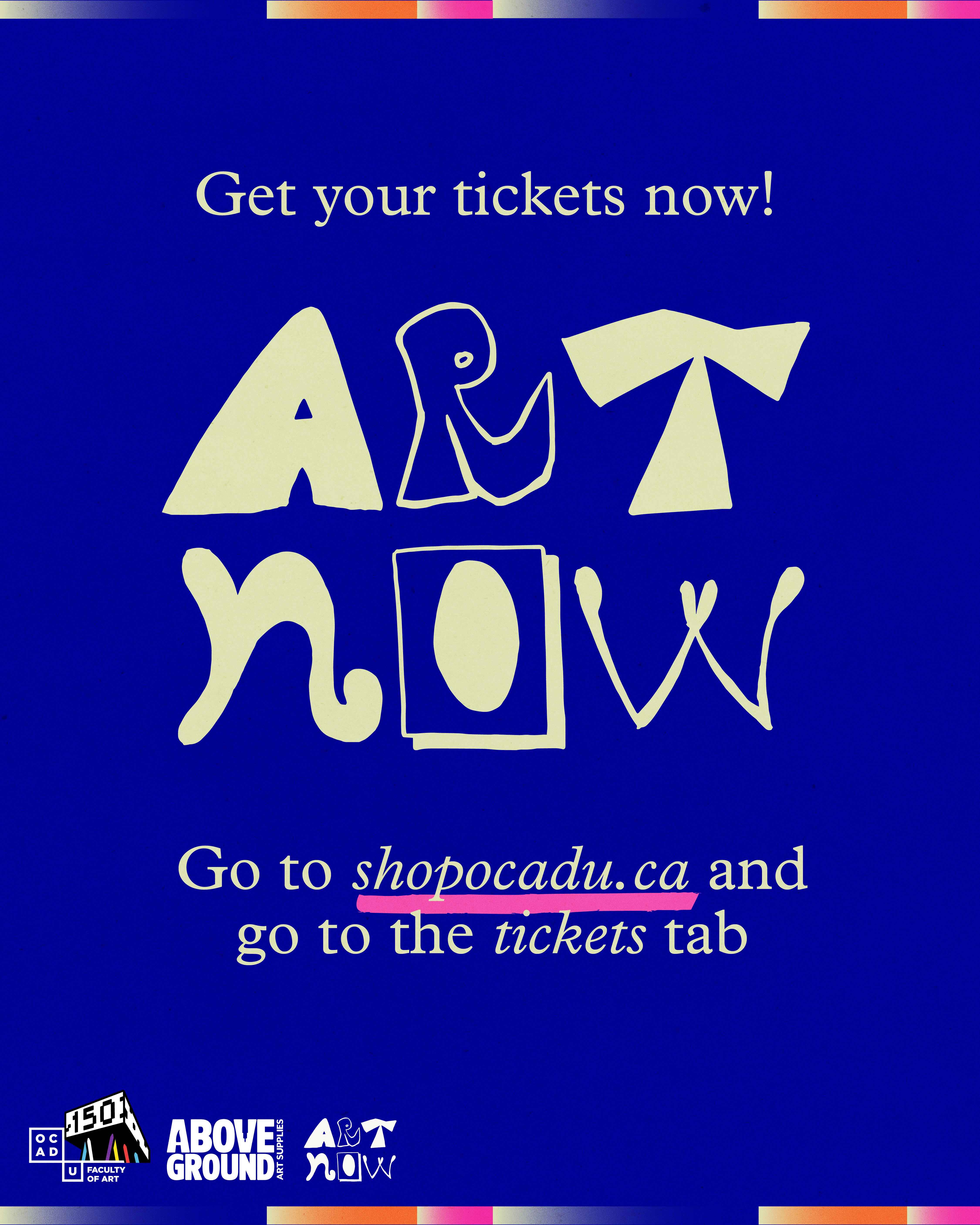 blue poster with call to action