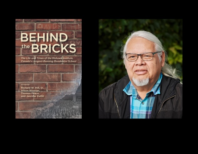 At left, cover of book, BEHIND THE BRICKS, and at right, photo of RIck Hill Sr.
