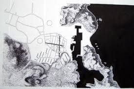 Elin and Carmen Corneil. Relief Site Plan, Vestmannaeyjar, Iceland, 1976. 