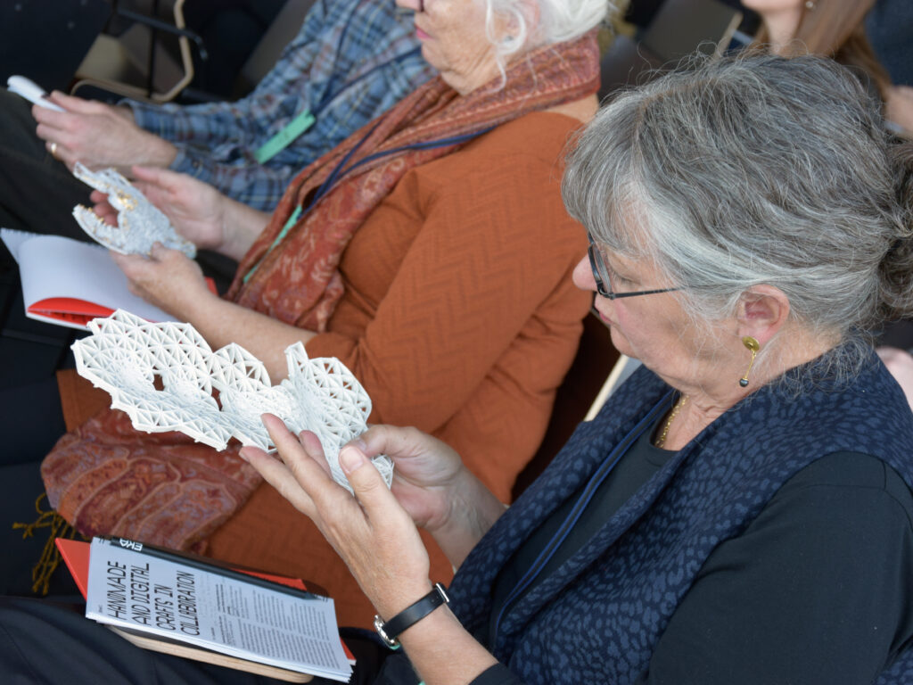 Audience at presentations on handmade and digital crafts in collaboration