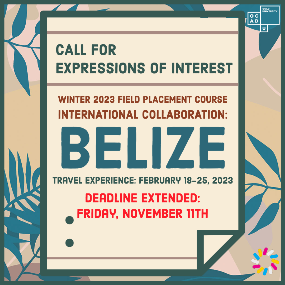 Call for expressions of interest Winter 2023 Field Placement Course, International Collaboration: Belize 