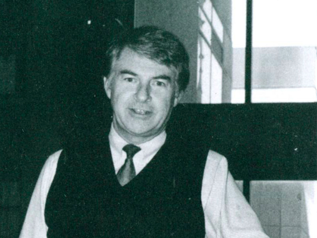 A black and white photo of Professor Michael Miller who passed away on October 19, 2021