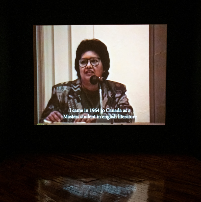 Pamila Matharu, stuck between an archive and an aesthetic (installation view) 2019. Colour HD video, 40 mins. 