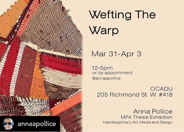 Wefting the warp poster