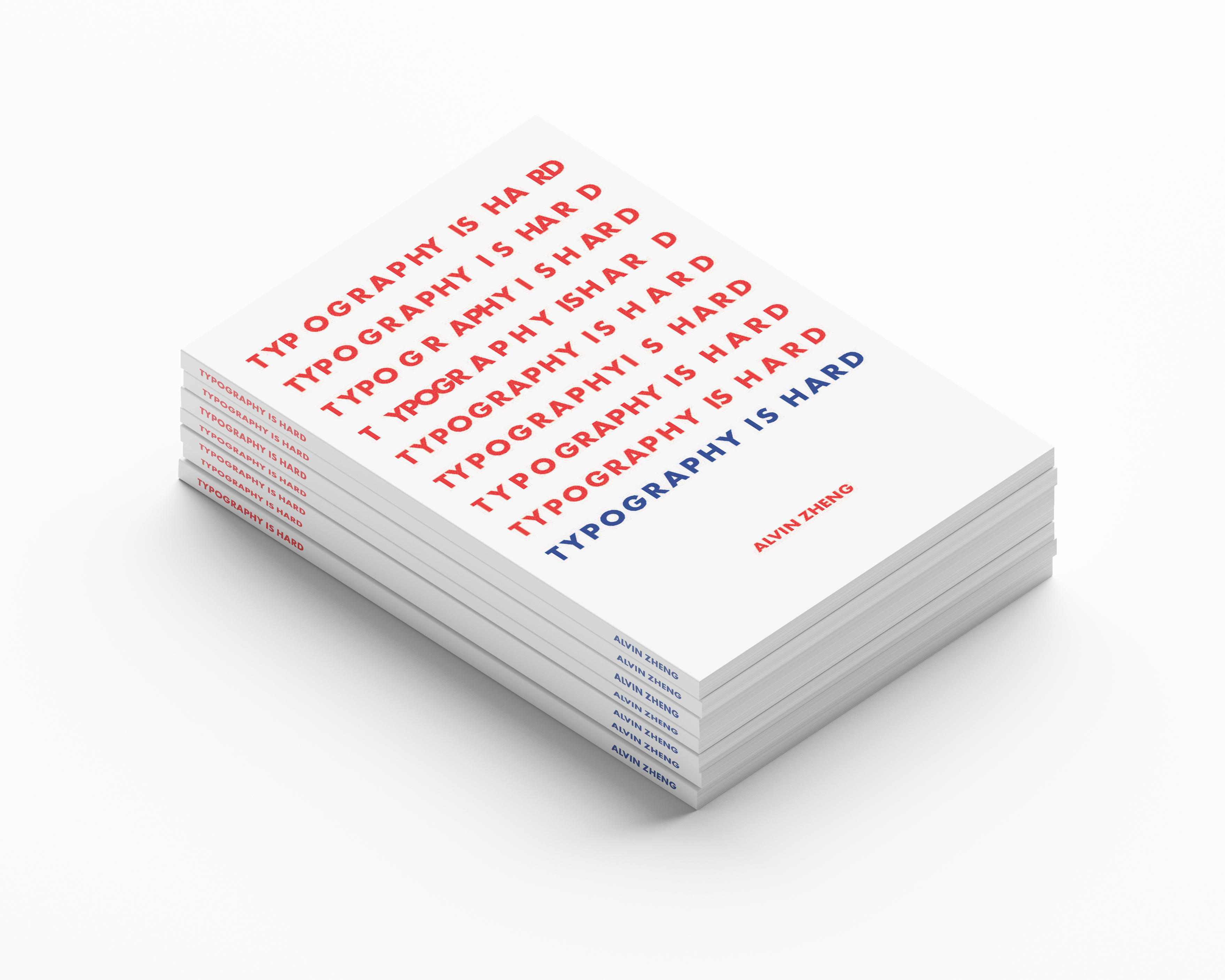 Images of pages from typography textbook designed by OCAD U student Alvin Zheng.