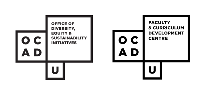 Logos of Office of Diversity, Equity & Sustainability Initiatives (ODESI) and the Faculty & Curriculum Development Centre (FCDC)