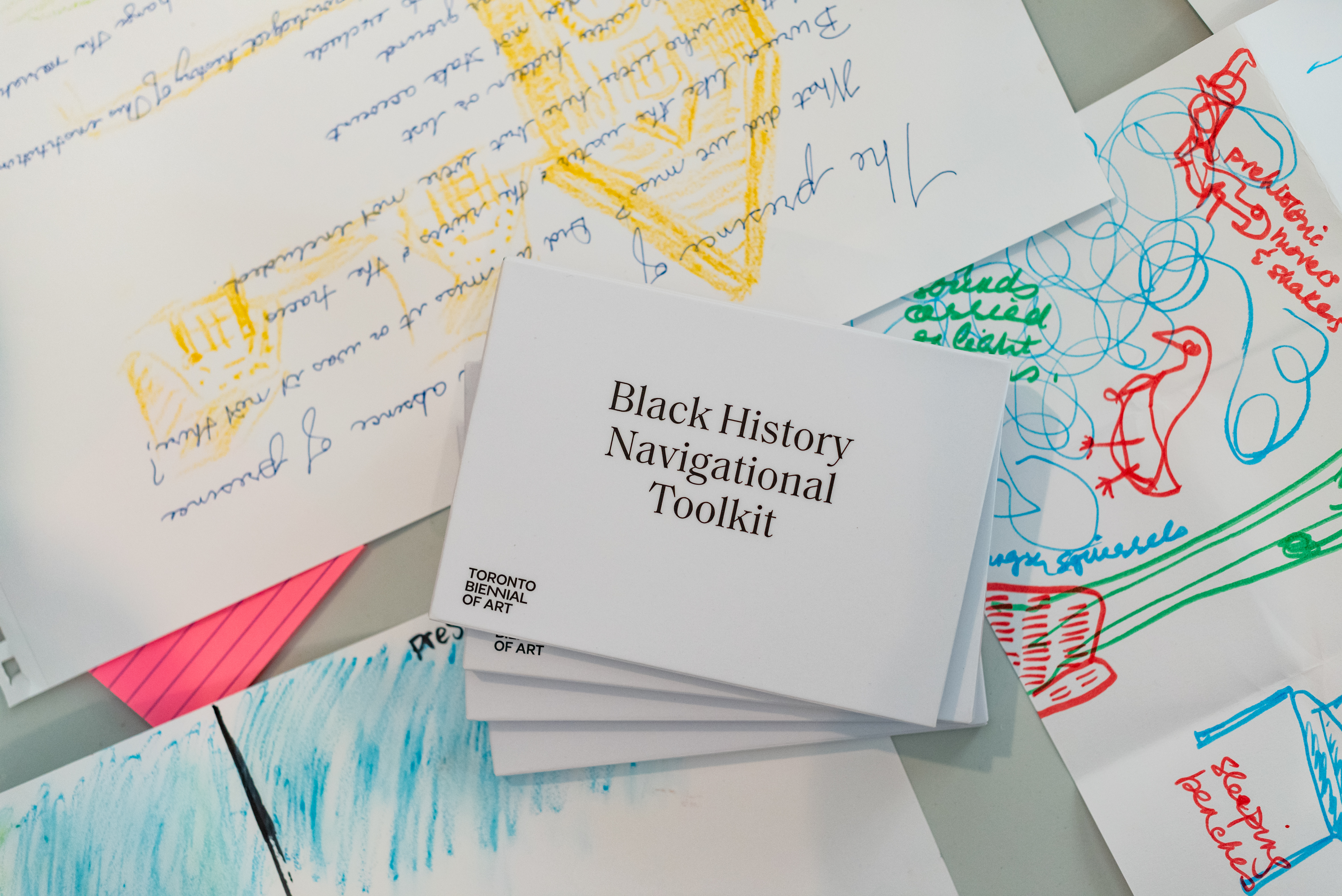 Black History Navigational Toolkit, as part of the Mobile Arts Curriculum. Interactive card deck. Made in collaboration with Camille Turner and Yaniya Lee. Photo: Rebecca Tisdelle-Macias. Black History Navigational Toolkit, as part of the Mobile Arts Curriculum. Interactive card deck. Made in collaboration with Camille Turner and Yaniya Lee. Photo: Rebecca Tisdelle-Macias.