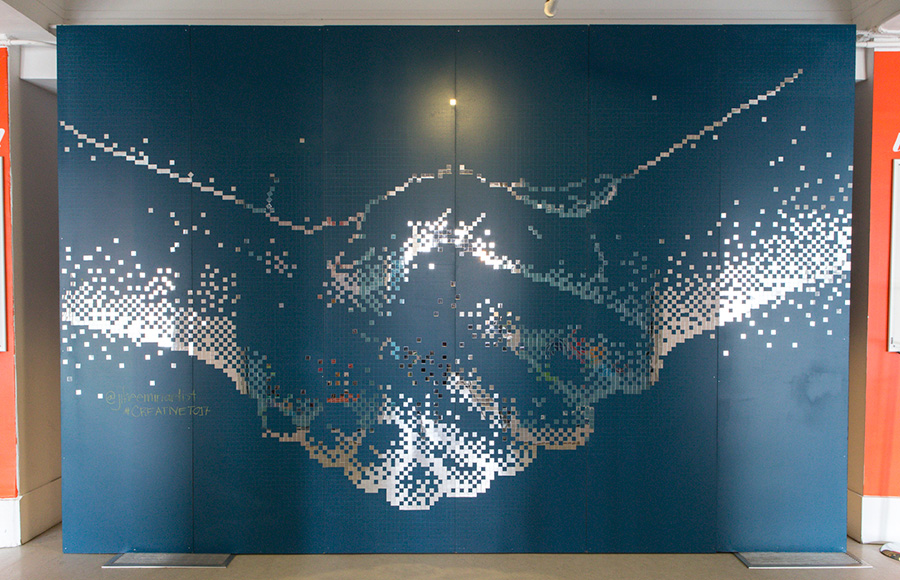 Together, by Jihee Min, a participatory mural installation created for CreativeTO