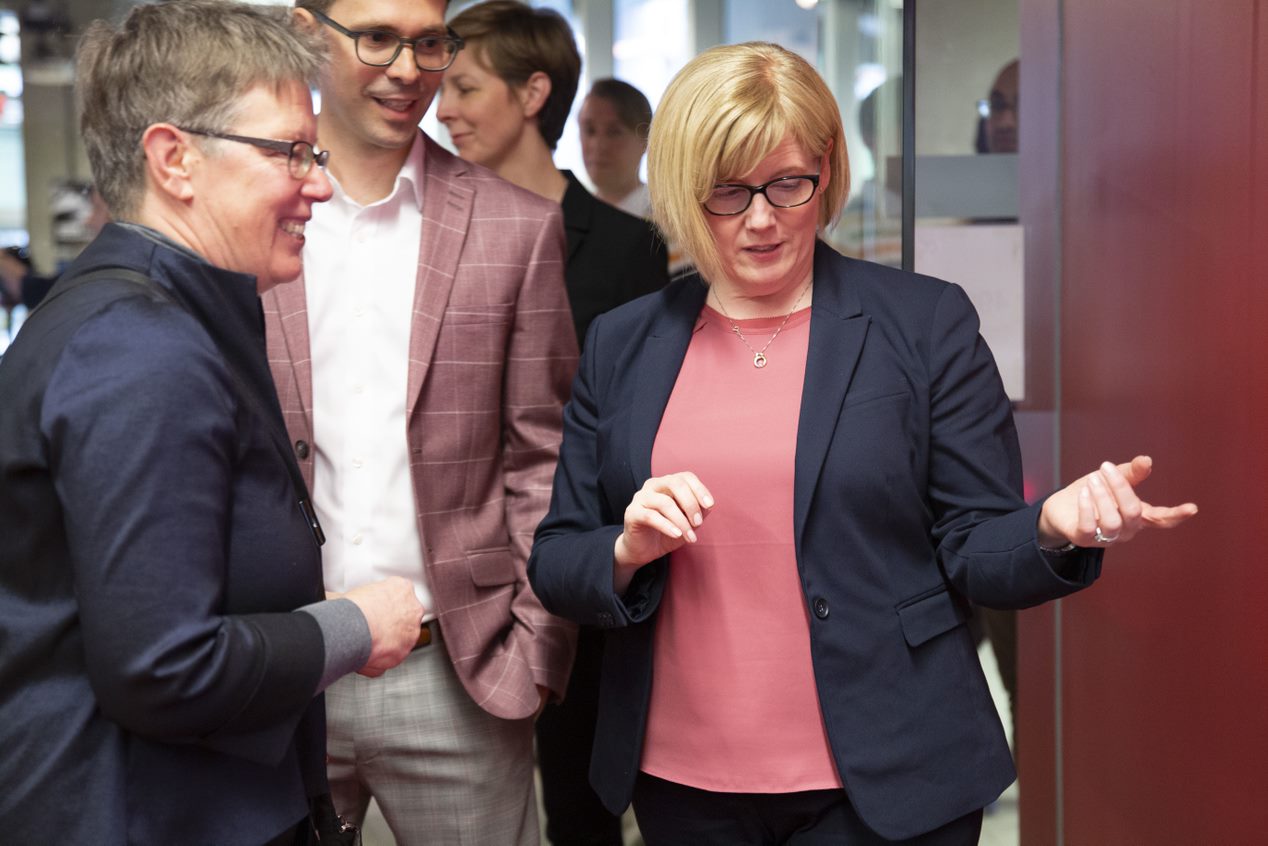 l-r: Dr. Treviranus, Colin Clark, Associate Director, IDRC and Minister Qualtrough. Photo: Martin Iskander. 