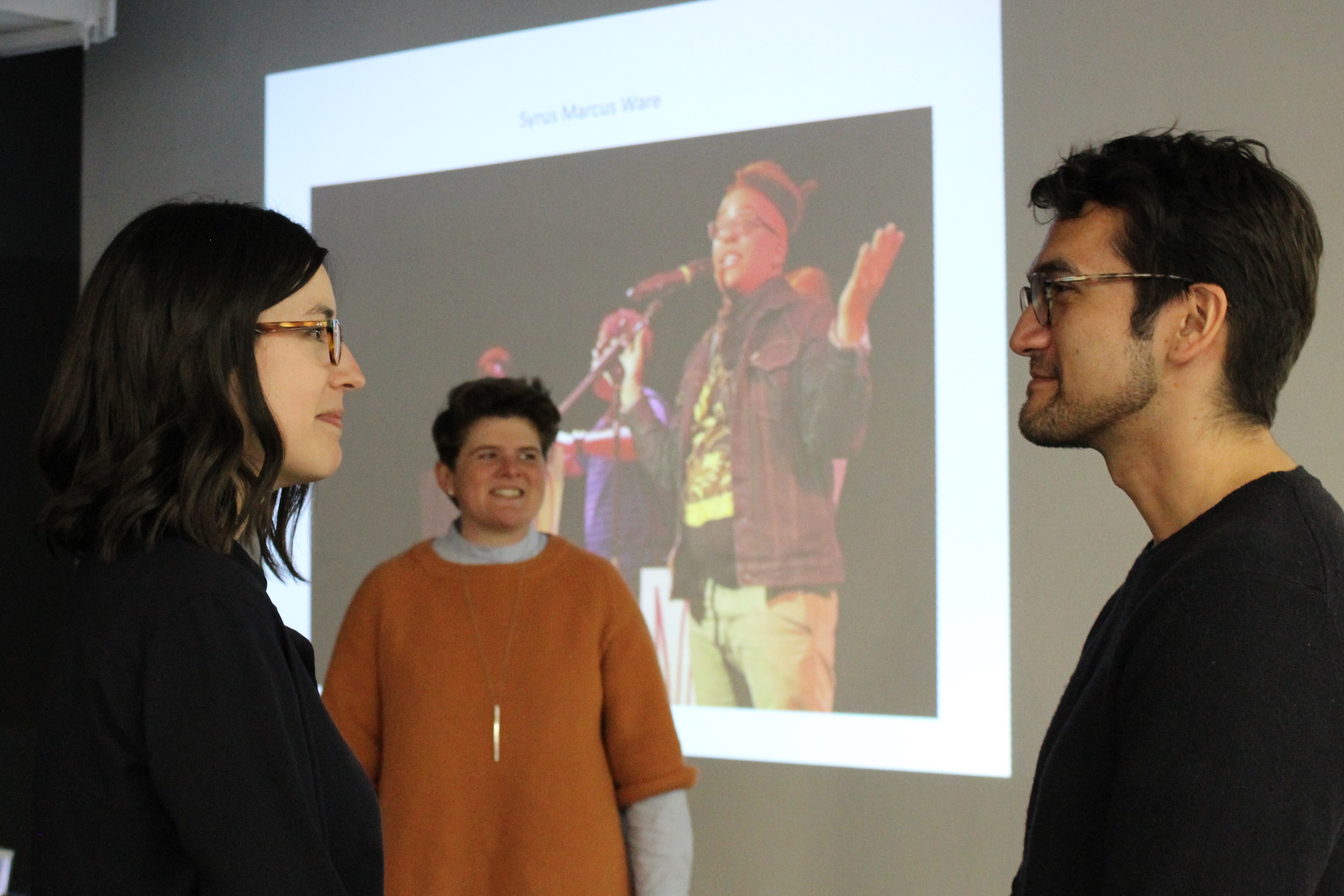 TBA curators Candice Hopkins (left) and Tairone Bastien (right), photo: Mariana D'Alberto
