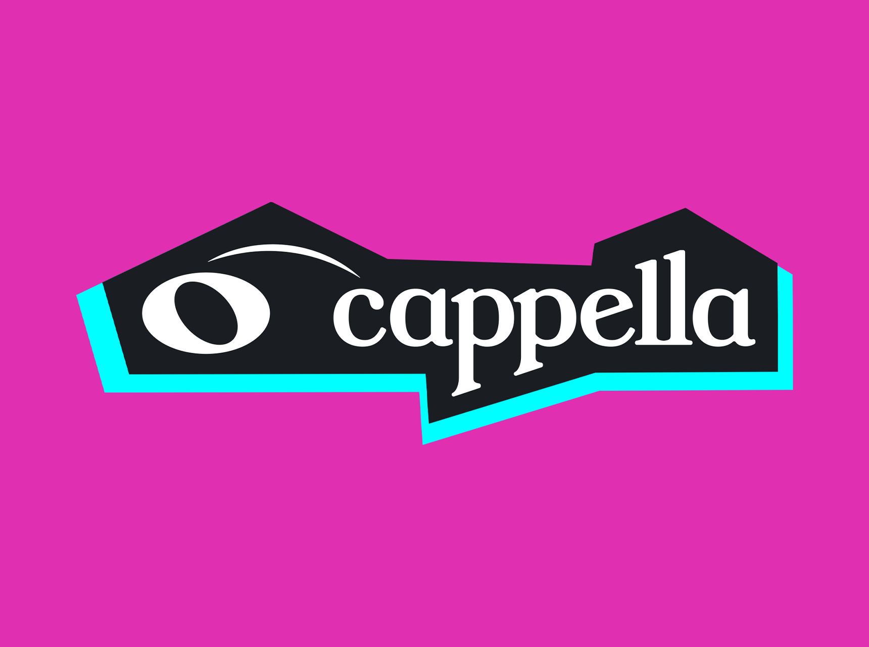 Words O Cappella on a Pink background