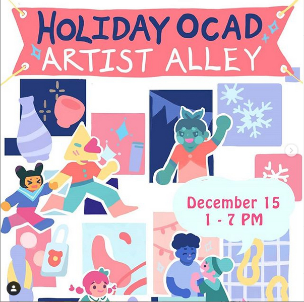 Holiday OCAD Artist Alley graphic 2019