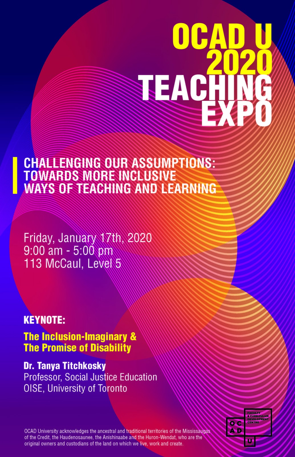 OCAD U 2020 Teaching Expo poster OCAD U 2020 Teaching Expo poster