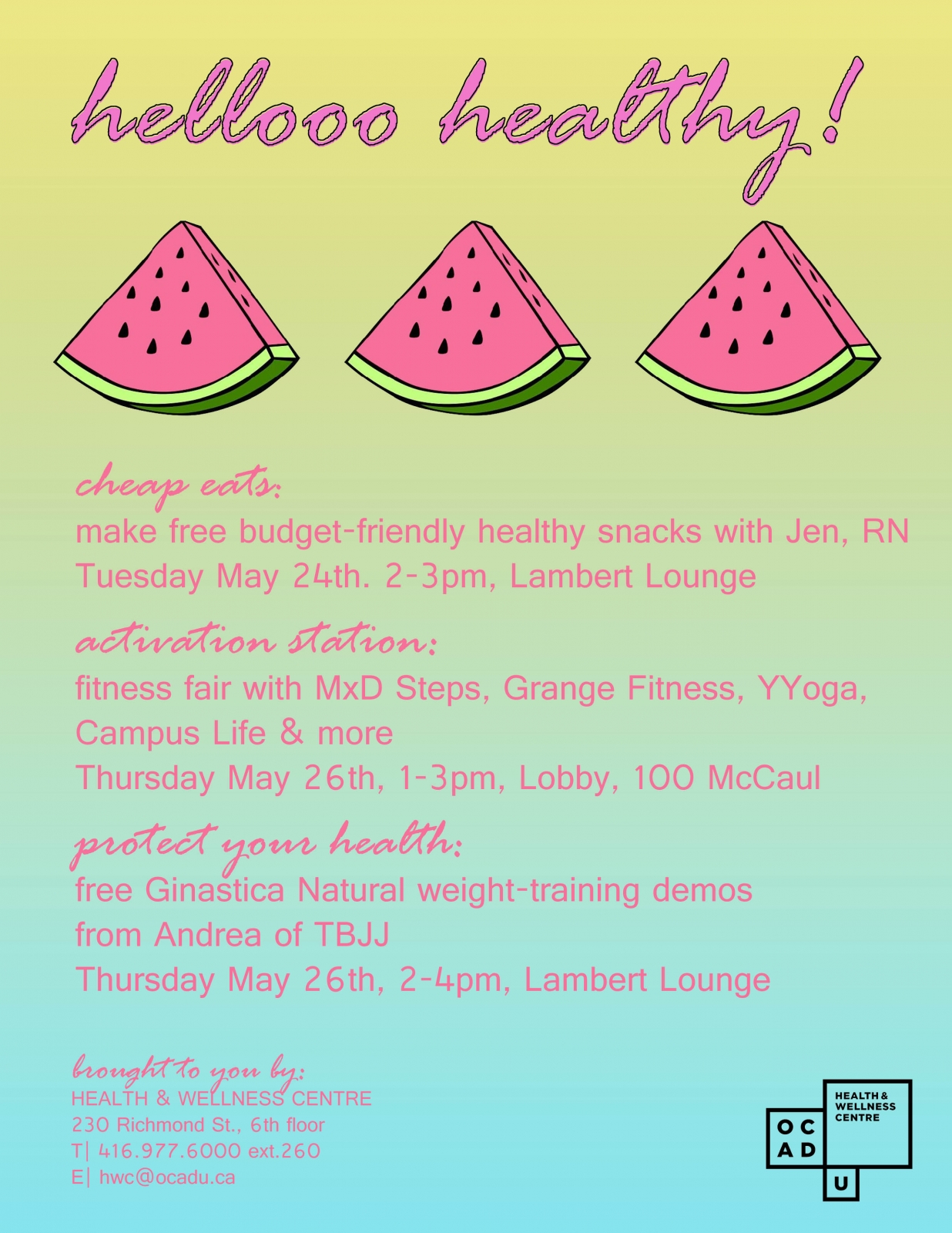 Activation Station: Fitness Fair | OCAD University