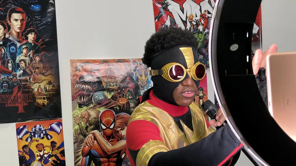 Student filming themselves