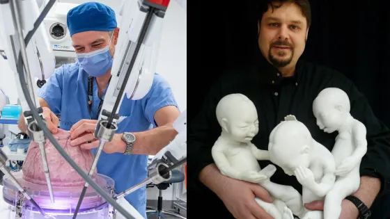 Dr. Tim Van Mieghem (l) and Francis LeBouthillier (r)