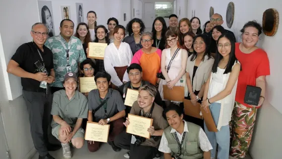 Group photo of all students who collaborated with Benilde in the Philippines 