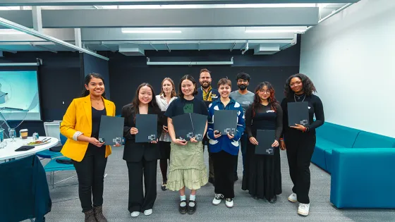 Group photo of award winners.