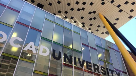 A photo of the OCAD University entrance.